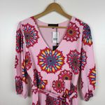 NWT Gibsonlook x Hi Sugarplum Blissful Blouson Dress Pink Floral Medallion Sz S Photo 2