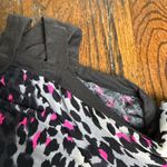 White Birch Stylish Leopard Print Cold Shoulder Top with Pink Highlights L Photo 3