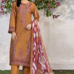 Pakistani designer Adan’s lebas winter suit Orange Size L Photo 0