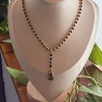 Swavorski Swarovski Black Crystal Teardrop Pendant Gold-Tone Necklace Photo 0