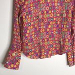 Violet+Claire  ladies colorful retro funky artsy button up shirt top size small Photo 13