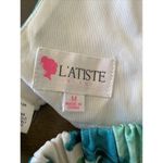 L’atiste By Amy Green Floral Crop Top Halter Tie Festival Medium Photo 5