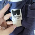 Tadashi  Vintage Womens Tiered Ruffle Slip Evening Gown Black Size 14 100% Silk Photo 2