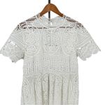 Olivia Culpo x Le Tote White Medallion Lace High Neck Midi Dress size Large Photo 3