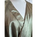 Show Me Your Mumu Say I Do Romper Moss Green Luxe Tie Waist Satin Medium NEW Photo 2