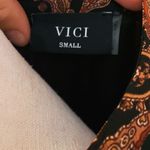 VICI Paisley Button Down Crop Blouse Photo 3