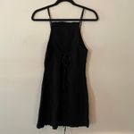 Free People NWT  Black Ruched Stretchy High Neck Mini Dress Women's size Small Photo 4