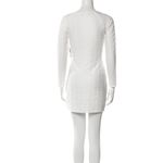 Reformation  - Dee Dress Ivory/White Textured Long Sleeve Size Medium NWT Photo 6