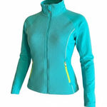 Spyder  Zip Up Core Sweater Jacket Turquoise Green and Neon Yellow Zip pockets M Photo 0