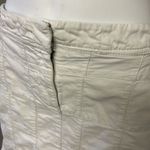 Loft Ann Taylor White Patchwork Lined Pull Up Mini Skirt with Pockets- Size 8 Photo 3