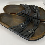Birkenstock  Womens Granada Double Straps Birk Sandals Black Sz‎ 38 US W7-flaw Photo 0