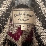 Lucky Brand ‎ Intarsia Open Waterfall Cardigan Women's Small Boho Sweater Western Photo 9