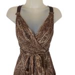 BCBGMAXAZRIA 100% Silk Bubble Hem Dress Size 2 Brown Photo 1