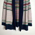 Talbots ladies FAIR ISLE SHAWL COLLAR OPEN SWEATER soft cozy small oversized Photo 3