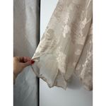 Alfani  Sheer Floral Burnout Blouse Top Size M Romantic Boho Fairy Ethereal Photo 5