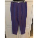 Muse Womens Purple Linen Blend Cropped Pants Size 10 Casual Photo 3