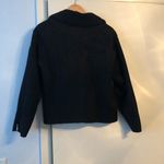 H&M  women's motor biker jacket black faux fur suede size 6 eur 38 Photo 6