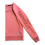Carhartt Women Med Relaxed Fit Midweight Crewneck Logo sleeve Graphic Sweatshirt Photo 7