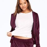 PINK - Victoria's Secret PINK Victoria’s Secret | Velour Perfect Full - Zip Jacket Luscious Plum Photo 2