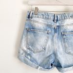 ZARA Basic Distressed Denim Shorts Y2K Photo 5