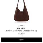 Aya Muse Ember Cashmere crossbody bag‎ Chocolate brown, nwt Brown Photo 7