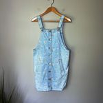 Celebrity Pink Women's Pinafore Button Down Overalls Mini Dress Large Floral Photo 2