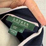 Lauren Ralph Lauren Navy Blue White Stripe V Photo 4