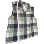 cj banks C.J. Banks 2X Zip Up Plaid Vest Blue Green Checkered Collared Layering Photo 5