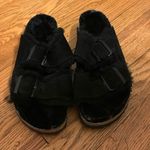 Birkenstock  Arizona Shearling Suede Black Photo 0