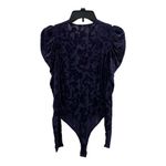 Free People Magic Hour Bodysuit Deep Sea Purple Combo Velvet Burnout Small New Photo 6