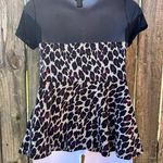 Torrid leopard print grey and purple peplum size 0/ 12 NWOT Photo 1