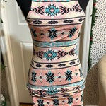 Iris basic  Multicolor Aztec Midi Dress Photo 0