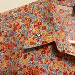 Winnie the Pooh Floral Button Down Cotton Shirt‎ Size Small Red Photo 3
