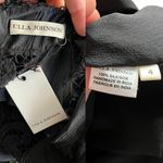 Ulla Johnson  Priscilla Silk Dress Lace Raven Chiffon Black 3/4 Sleeves 4 NWT Photo 4