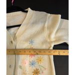 Handmade Unbranded Cottage Cream embroidery Cardigan Vintage Handmande Photo 6
