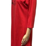 Cotton Pillow Talk Red Embroidered Cat Naughty Nice Sleep Shirt Nightgown Medium Photo 3