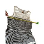 Danny & Nicole  Sleeveless Striped Ivory Dress With Lace Black Stripe Size 14P Photo 13