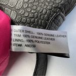 Stone Mountain 100% GENUINE LEATHER embossed Hobo Black ADJ Shoulder Handbag Photo 11