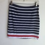 Banana Republic Striped Navy White Red Mini Skirt Size 2 Photo 2