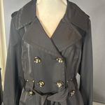 Jones New York Women’s  Sport Classic Black Trench Coat Jacket Belted Size XL Photo 1