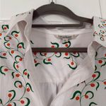 Tucker Button Down White Blossoms Midi Shirt Dress Floral Spring Summer Modest Size XL Photo 6