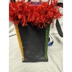 Handmade Purse Priss Novelty Tote Whimsical Women Panels w/red eyelash trim Photo 4