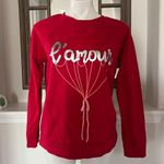 Como vintage Comp Vintage L’Amour Sweatshirt in Raspberry Red, Size L Photo 8