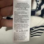 NEW J Crew Size Small Cotton Cardigan Sweater Lady Jacket Knit Navy Blue Striped Photo 5