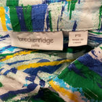 Breckenridge Cute watercolor stripe textured lightweight button front blouse 3/4 sleeve Photo 5