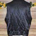 Impressions Vintage Ladies L Black Sparkles Glitter Vest Button Holiday Layering Photo 4