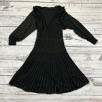 ZARA knit drop waist metallic stripe dress size small Photo 0