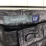 Gap Vintage Y2K 2000s Boot Cut Genuine Leather Black Pants Bikercore Size 2 Photo 5