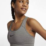 Nike Swoosh Charcoal Racerback Sports Bra Medium Photo 0