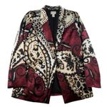 Chico's Chico’s 0 US S 4 Multicolor Floral Paisley Blazer One Button Career Academia Photo 0